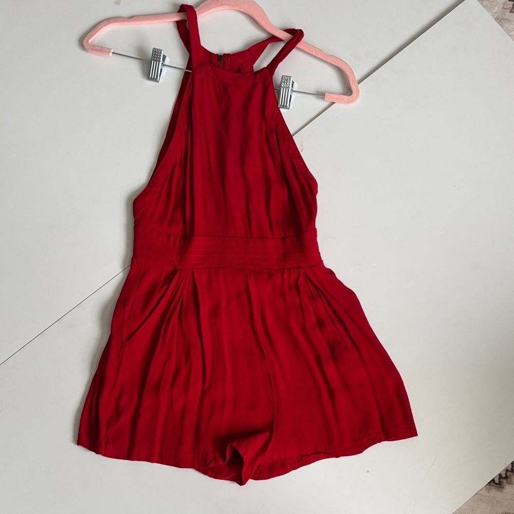 Forever 21 Red Sleeveless Romper